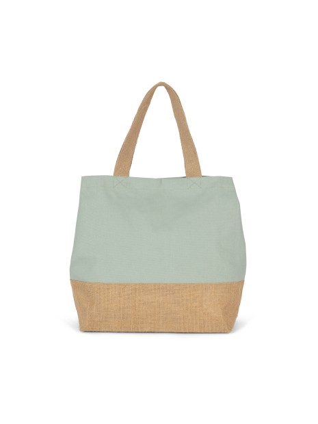 KIMOOD Sac shopping en toiles de coton et jute /api/colors/5fdba5d3-9d31-45cf-8708-172b918226a6 personnalisable