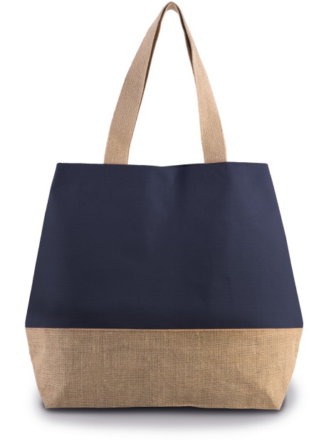 KIMOOD Sac shopping en toiles de coton et jute /api/colors/bc4244d1-ac0a-4f94-813f-9124bd3fdfeb personnalisable