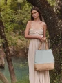 Tote bags à personnaliser KIMOOD Sac shopping en toiles de coton et jute 