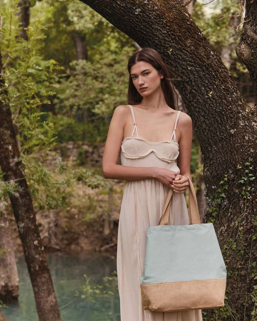 Tote bags personnalisable KIMOOD Sac shopping en toiles de coton et jute