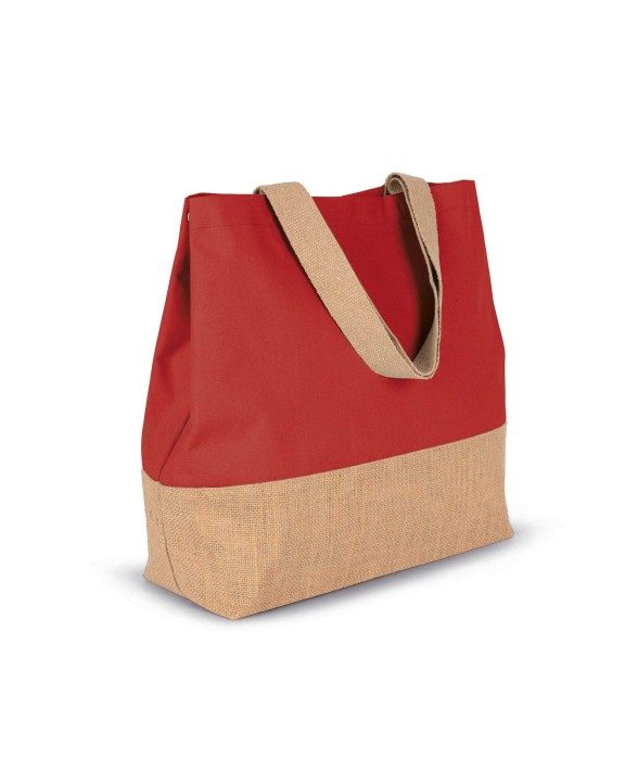 Tote bags KIMOOD Shopper van jute- & katoencanvas voor bedrukking &amp; borduring