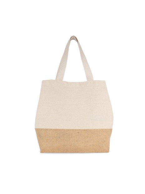 KIMOOD Sac shopping en toiles de coton et jute /api/colors/e4673c21-e8cb-492b-aa0c-b227b8618401 personnalisable