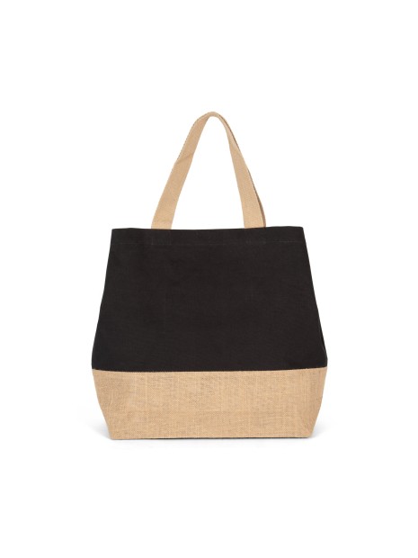 KIMOOD Sac shopping en toiles de coton et jute /api/colors/370c0efc-c3c6-4a03-a9d6-97a12577f812 personnalisable
