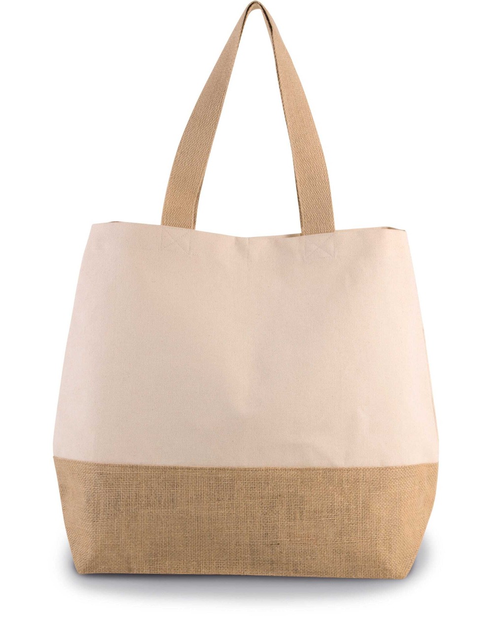 Tote bags KIMOOD Shopper van jute- & katoencanvas voor bedrukking &amp; borduring
