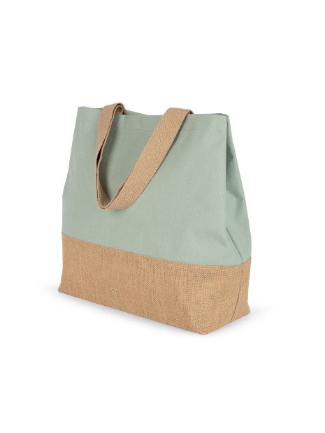 KIMOOD Sac shopping en toiles de coton et jute /api/colors/5fdba5d3-9d31-45cf-8708-172b918226a6 personnalisable