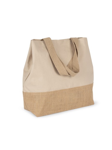 KIMOOD Sac shopping en toiles de coton et jute /api/colors/72a1ae80-bc1e-4de7-be92-13deaac87138 personnalisable