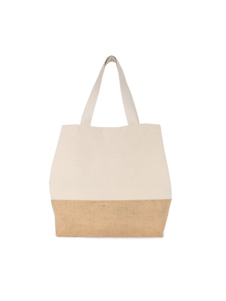 KIMOOD Sac shopping en toiles de coton et jute /api/colors/e4673c21-e8cb-492b-aa0c-b227b8618401 personnalisable