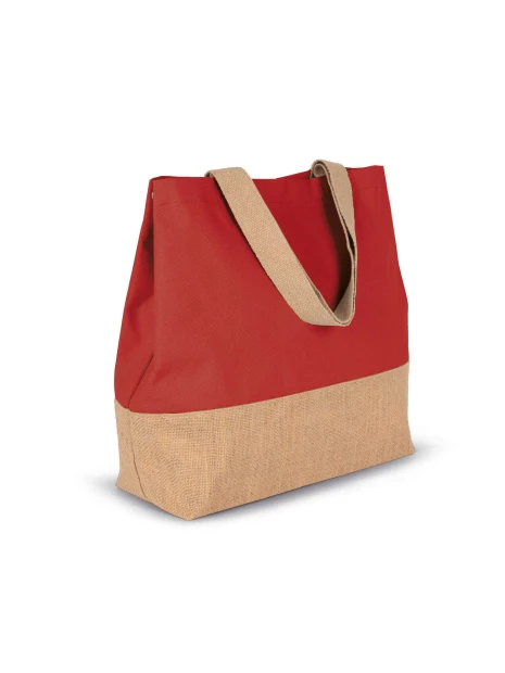 KIMOOD Sac shopping en toiles de coton et jute  personnalisable