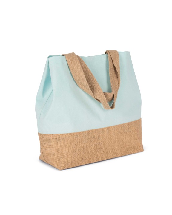 Tote bags KIMOOD Shopper van jute- & katoencanvas voor bedrukking &amp; borduring