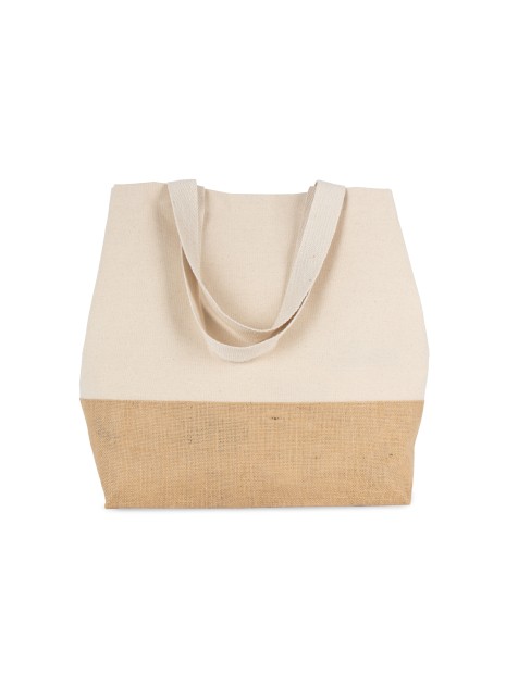 KIMOOD Sac shopping en toiles de coton et jute /api/colors/e4673c21-e8cb-492b-aa0c-b227b8618401 personnalisable