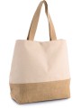 KIMOOD Sac shopping en toiles de coton et jute  personnalisable