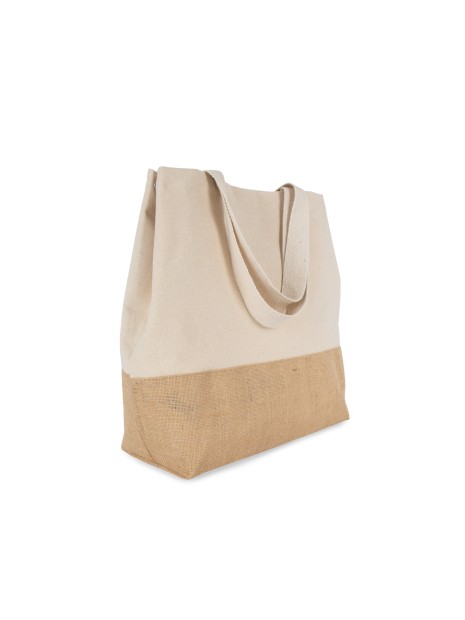 KIMOOD Sac shopping en toiles de coton et jute /api/colors/e4673c21-e8cb-492b-aa0c-b227b8618401 personnalisable