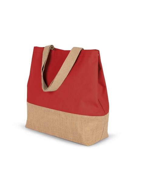 KIMOOD Sac shopping en toiles de coton et jute /api/colors/82f22309-f425-4b65-b9af-4bb7b5a6c47a personnalisable