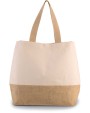 Tote bags personnalisable KIMOOD Sac shopping en toiles de coton et jute