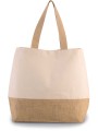 KIMOOD Sac shopping en toiles de coton et jute  personnalisable