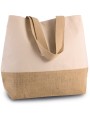 KIMOOD Sac shopping en toiles de coton et jute  personnalisable