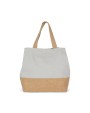 Tote bags personnalisable KIMOOD Sac shopping en toiles de coton et jute