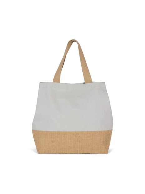 KIMOOD Sac shopping en toiles de coton et jute /api/colors/37df08cc-7eb3-41cb-885b-a59e76a8dab9 personnalisable