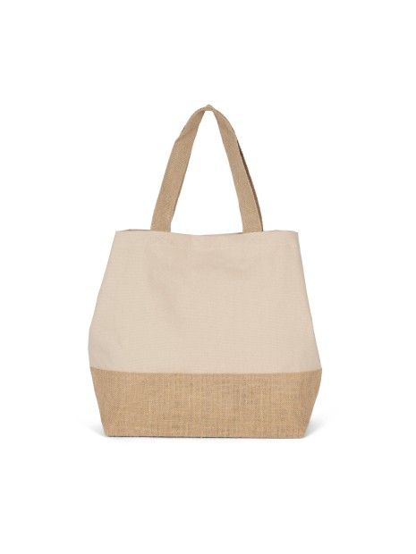 KIMOOD Sac shopping en toiles de coton et jute /api/colors/72a1ae80-bc1e-4de7-be92-13deaac87138 personnalisable