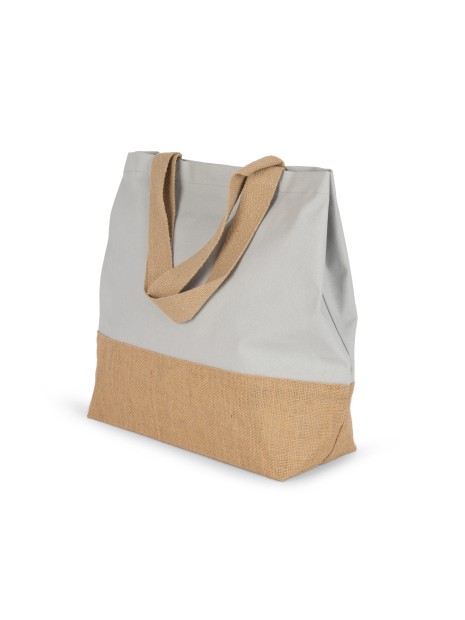 KIMOOD Sac shopping en toiles de coton et jute /api/colors/37df08cc-7eb3-41cb-885b-a59e76a8dab9 personnalisable