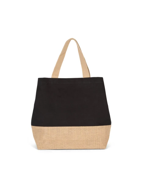 KIMOOD Sac shopping en toiles de coton et jute /api/colors/370c0efc-c3c6-4a03-a9d6-97a12577f812 personnalisable