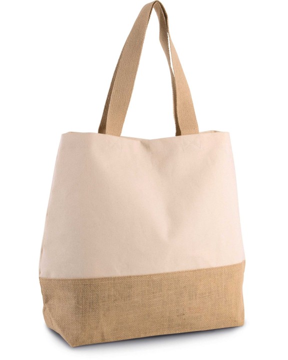 Tote bags KIMOOD Shopper van jute- & katoencanvas voor bedrukking &amp; borduring