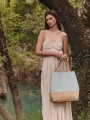 Tote bags à personnaliser KIMOOD Sac shopping en toiles de coton et jute 