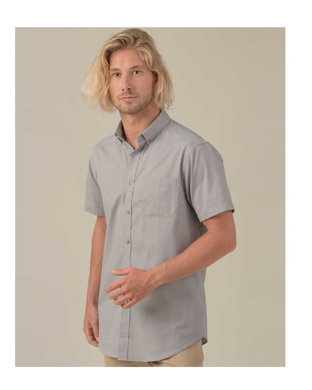 Chemises personnalisable JHK OXFORD SHORT SLEEVE SHIRT