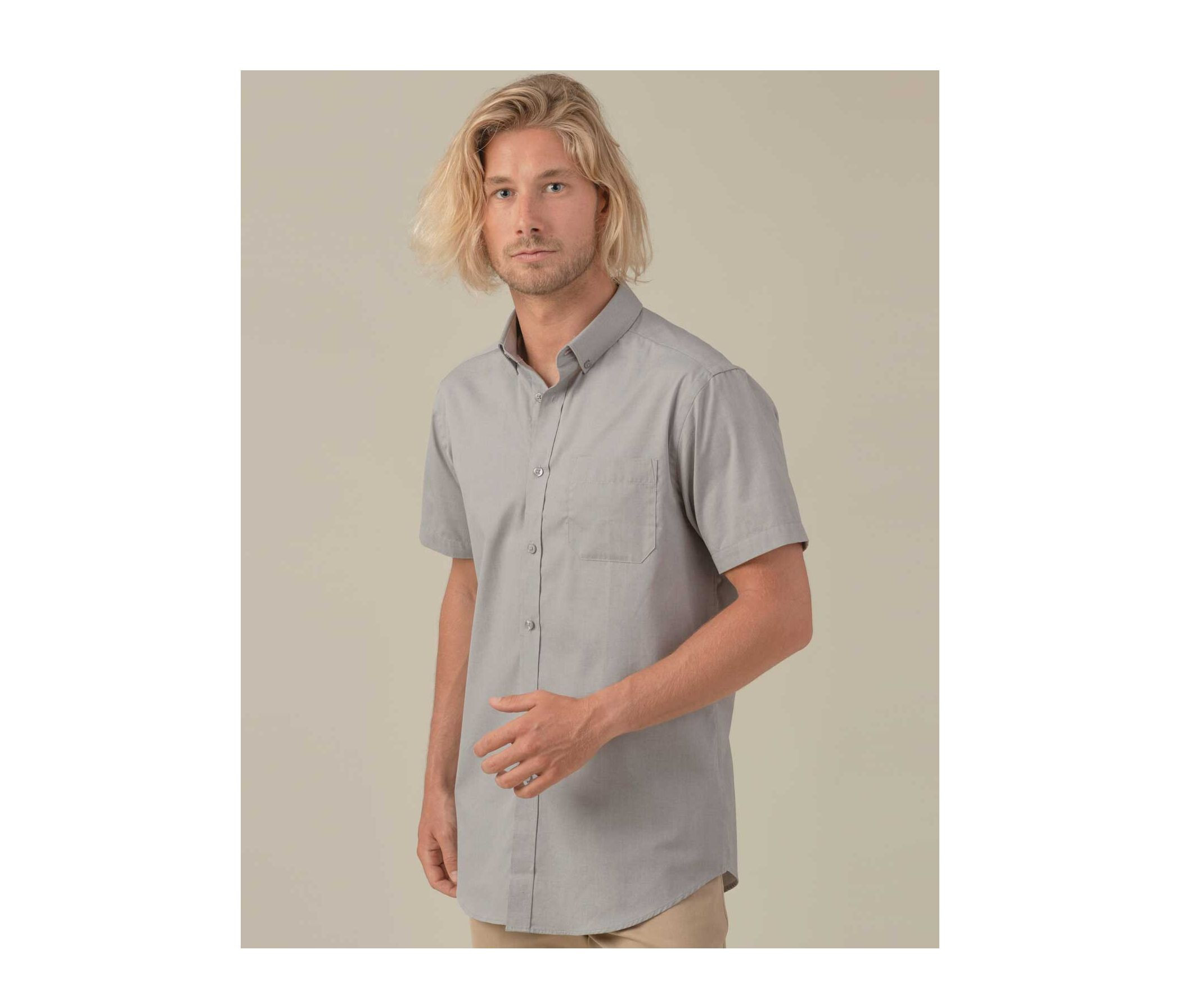 Chemises personnalisable JHK OXFORD SHORT SLEEVE SHIRT