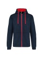 KARIBAN Sweat-shirt zippé capuche contrastée /api/colors/cba79c5b-15c2-46d3-805c-91697cc52b48 personnalisable