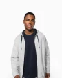 KARIBAN HERREN-KAPUZENSWEATSHIRT BICOLOR mit Reißverschluss Sweatshirts personalisierbar