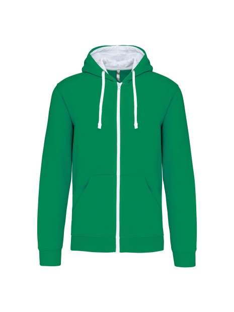 KARIBAN Sweat-shirt zippé capuche contrastée /api/colors/39d480c5-9492-49dd-ba3f-25a56f687fe7 personnalisable