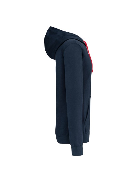 KARIBAN Sweat-shirt zippé capuche contrastée /api/colors/cba79c5b-15c2-46d3-805c-91697cc52b48 personnalisable