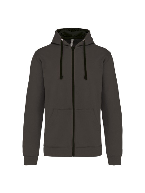 KARIBAN Sweat-shirt zippé capuche contrastée /api/colors/c0516c5c-fff4-4a12-baeb-6132621adf32 personnalisable