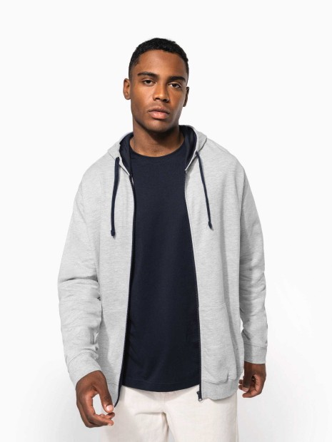 Sweat-shirts à personnaliser KARIBAN Sweat-shirt zippé capuche contrastée 