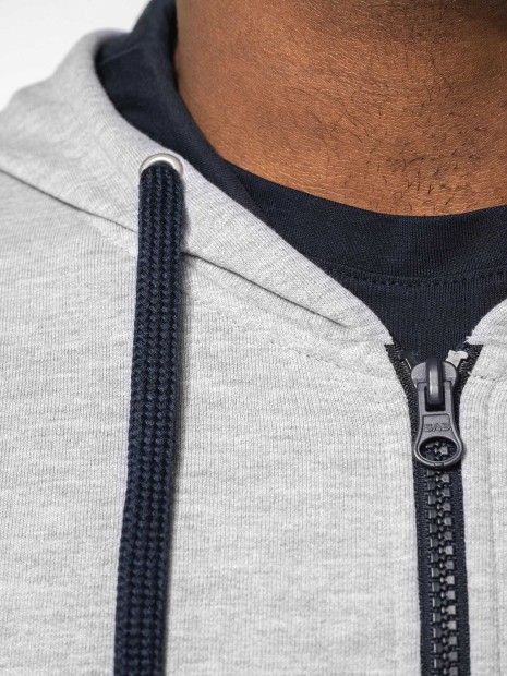 Sweat-shirts à personnaliser KARIBAN Sweat-shirt zippé capuche contrastée 