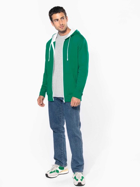 Sweat-shirts à personnaliser KARIBAN Sweat-shirt zippé capuche contrastée 