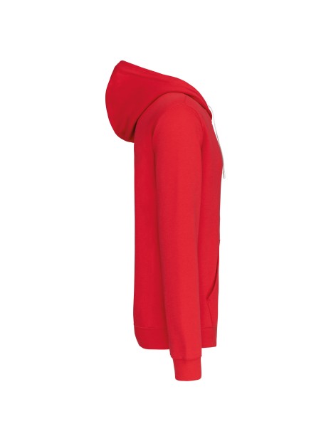 KARIBAN Sweat-shirt zippé capuche contrastée /api/colors/b7356eda-6c72-4d03-829c-6a61c9e04b1f personnalisable