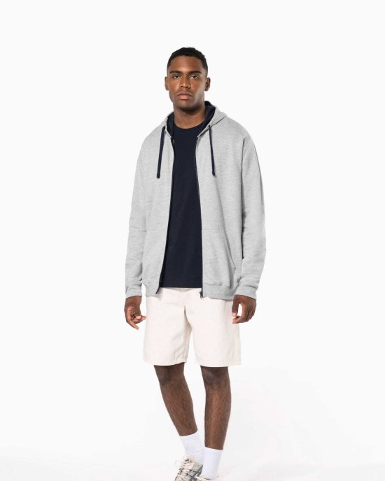 Sweat-shirts personnalisable Kariban Sweat-shirt zippé capuche contrastée