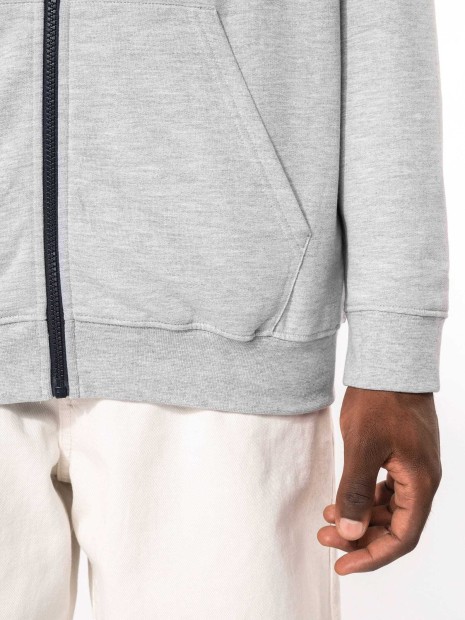 Sweat-shirts à personnaliser KARIBAN Sweat-shirt zippé capuche contrastée 