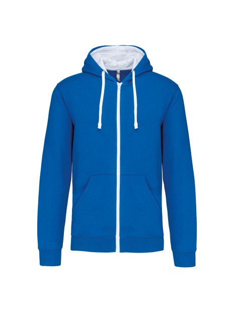 KARIBAN Sweat-shirt zippé capuche contrastée /api/colors/308928a4-2cf6-4fb5-ab5c-859e76d3222d personnalisable
