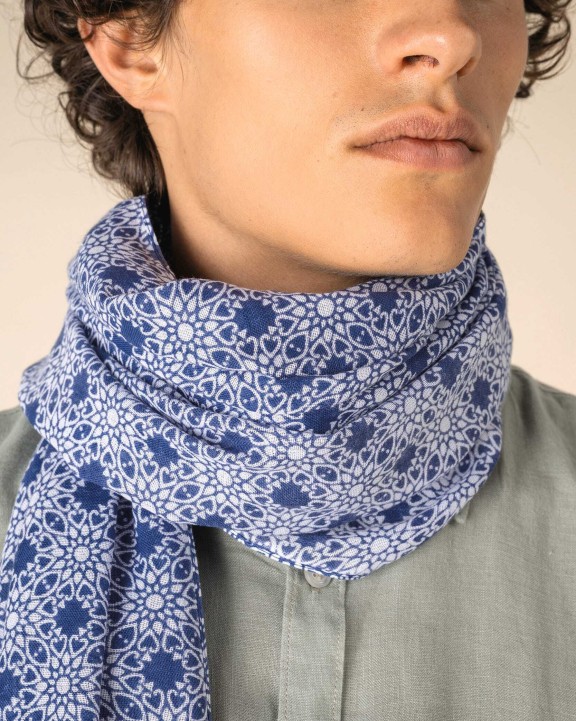 Écharpes personnalisable SPASSO Chèche à motifs floraux unisexe