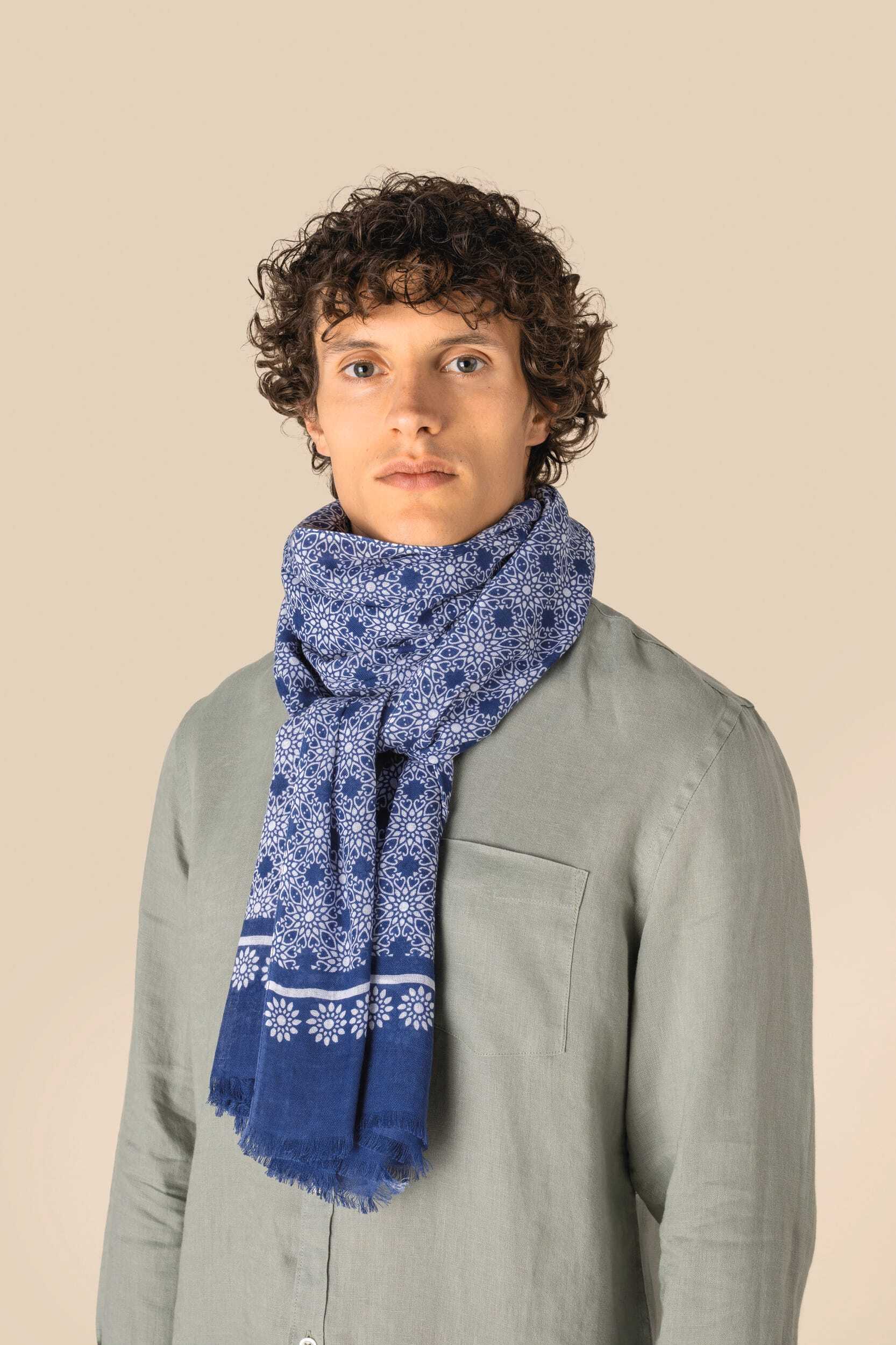 Écharpes personnalisable SPASSO Chèche à motifs floraux unisexe