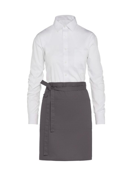 SG CLOTHING BRUSSELS - Short Bistro Apron with Pocket /api/colors/f07121ee-2ff0-449a-ab59-79be9a11aa30 personnalisable