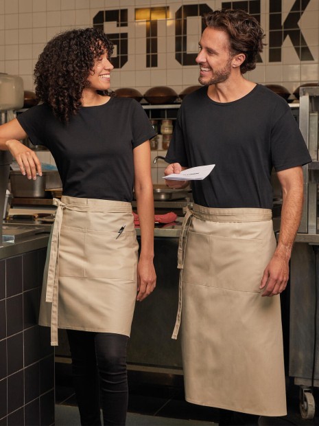 Tabliers à personnaliser SG CLOTHING BRUSSELS - Short Bistro Apron with Pocket 