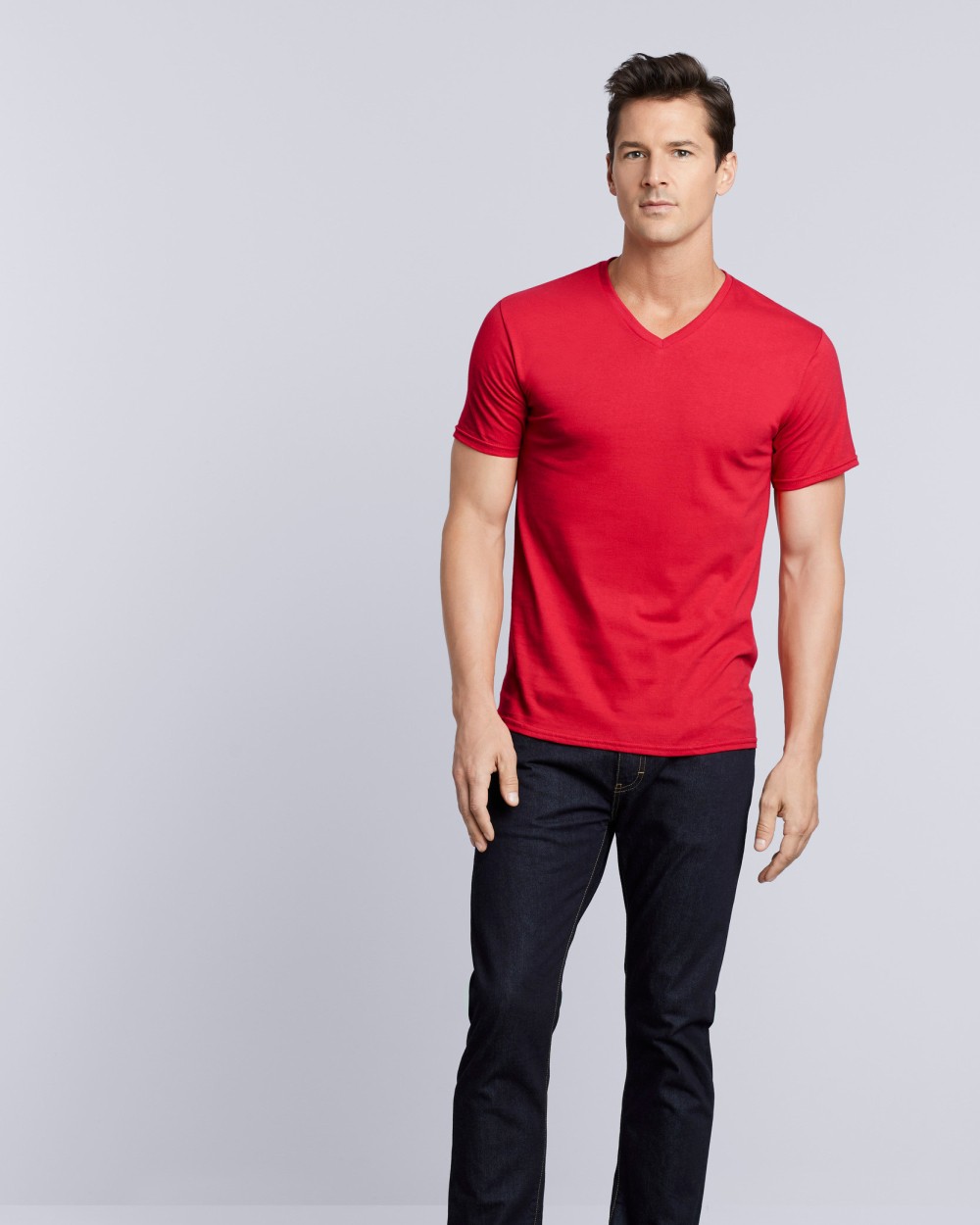 GILDAN Premium Cotton Adult V-Neck T-Shirt T-Shirts personalisierbar