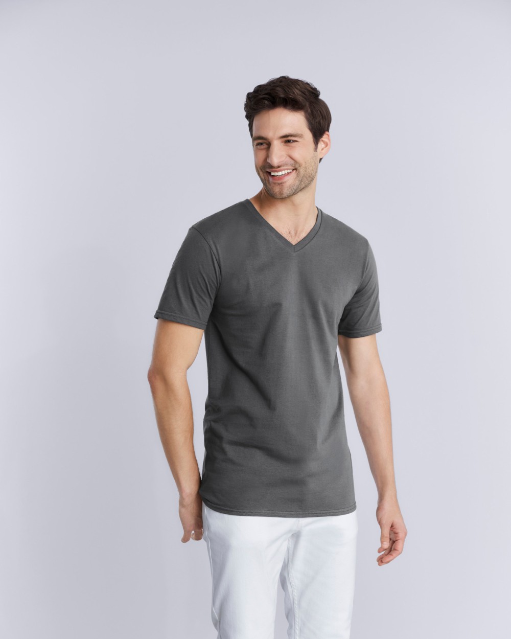 GILDAN Premium Cotton Adult V-Neck T-Shirt T-Shirts personalisierbar