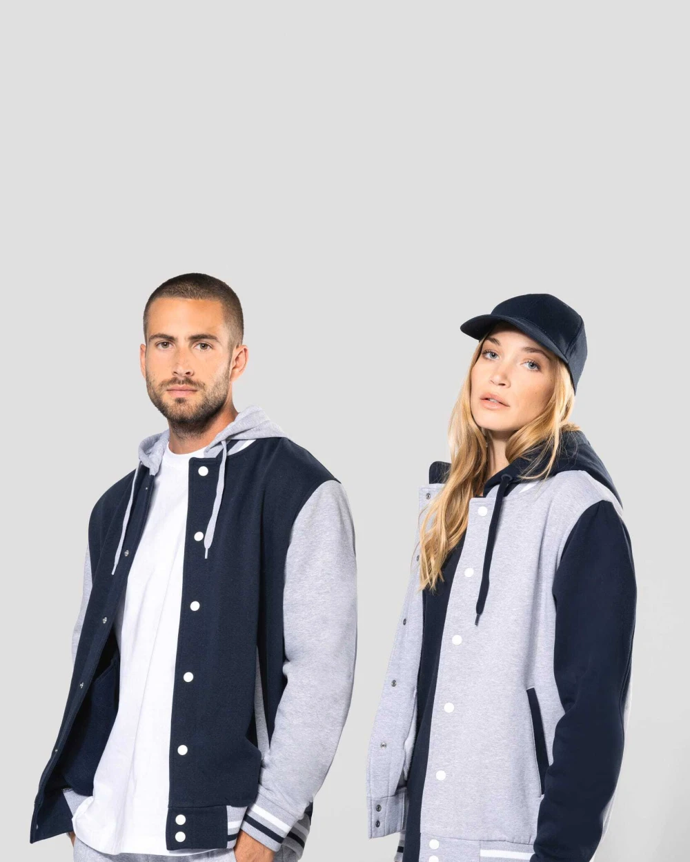 KARIBAN Unisex College Jacke mit Kapuze Jacken personalisierbar