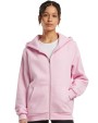 BUILD YOUR BRAND Ladies Fluffy Zip Hoody Sweatshirts personalisierbar