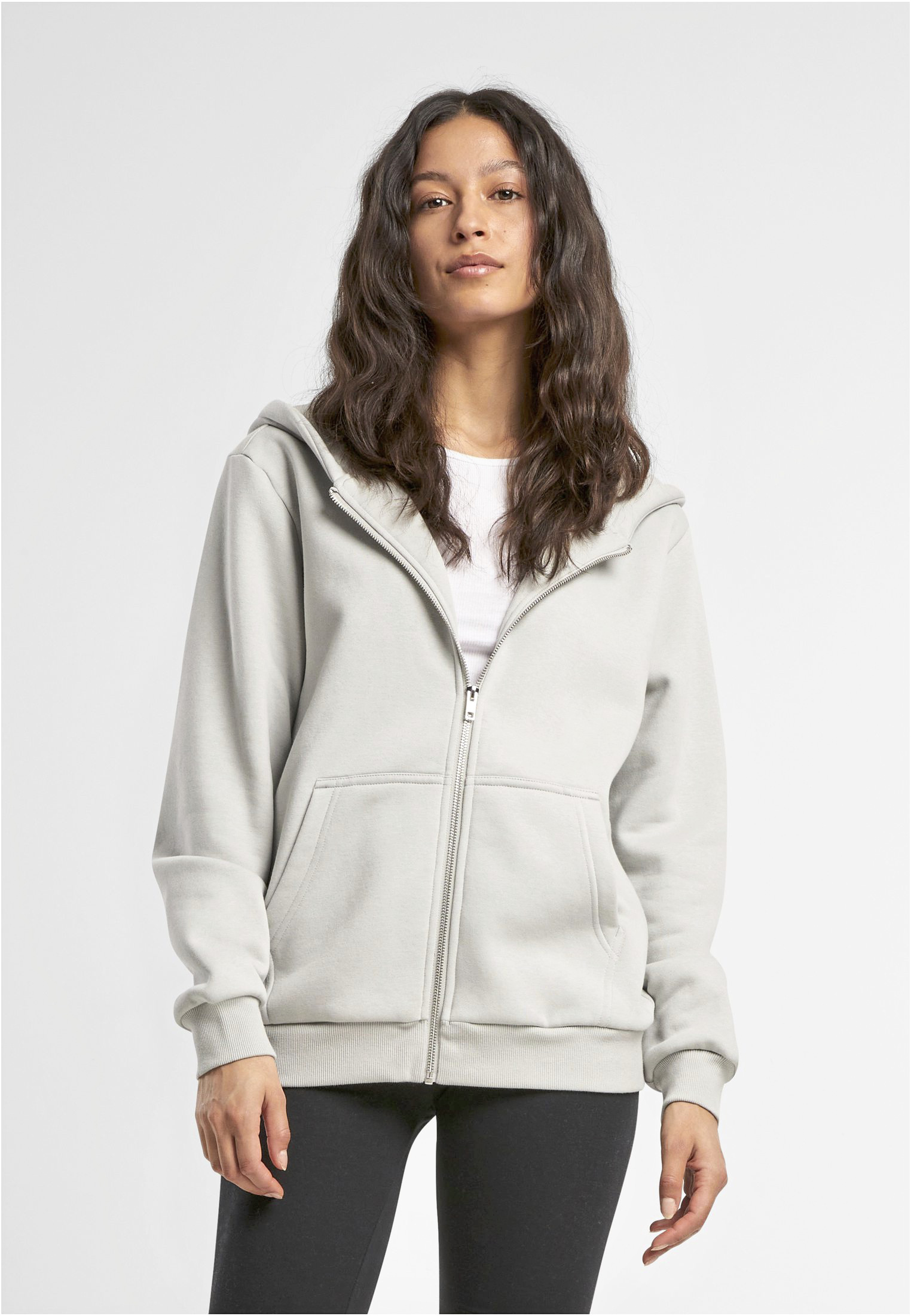 Sweat-shirts personnalisable BUILD YOUR BRAND Ladies Fluffy Zip Hoody